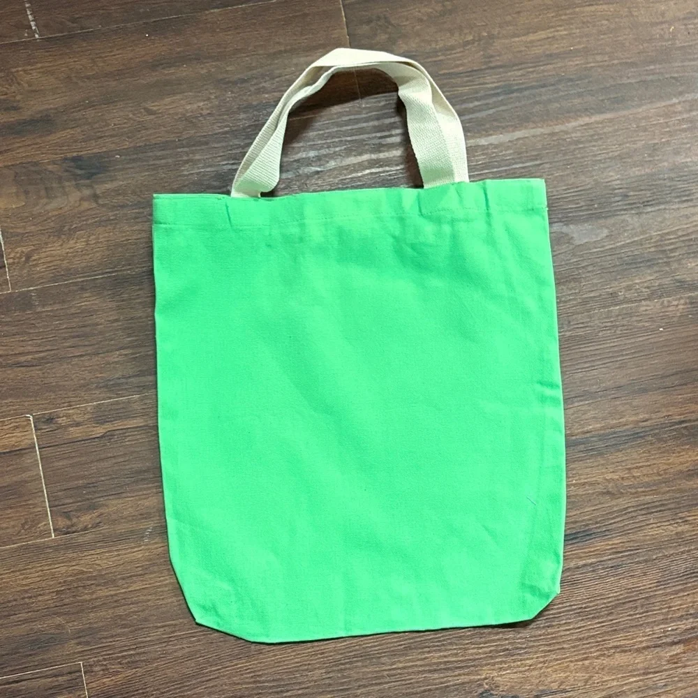 Colorful Butterfly Green Tote Bag